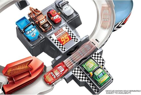 Disney Pixar Cars Rusteze Double Circuit Speedway Playset Test Track Set For Drift, Race and Crash Competitions, With Lightning McQueen Vehicle, Kids Birthday Gift For Ages 4 Years and Older in Saudi Arabia