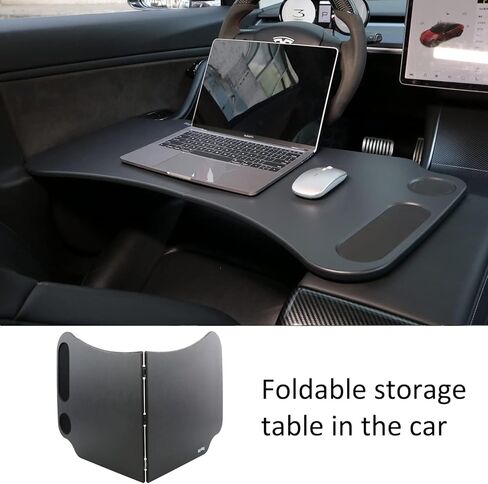 طاولة عمل للكمبيوتر المحمول ThinSGO for Tesla Model 3 Model Y قابلة للطي (أسود) in Kuwait