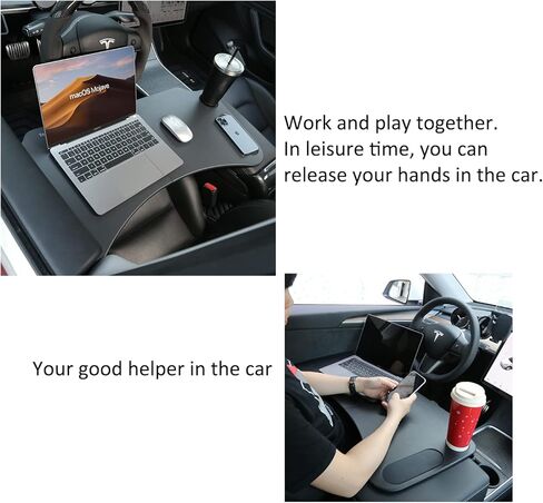 طاولة عمل للكمبيوتر المحمول ThinSGO for Tesla Model 3 Model Y قابلة للطي (أسود) in Kuwait