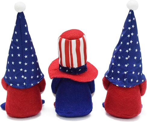 3 قطع من ديكورات التماثيل الوطنية للمنزل، زينة يوم الذكرى الوطنية سانتا جونك المصنوعة يدويًا في الولايات المتحدة الأمريكية، ديكور صينية متدرج لطيف هدايا الرابع من يوليو للأصدقاء والعائلة in Kuwait