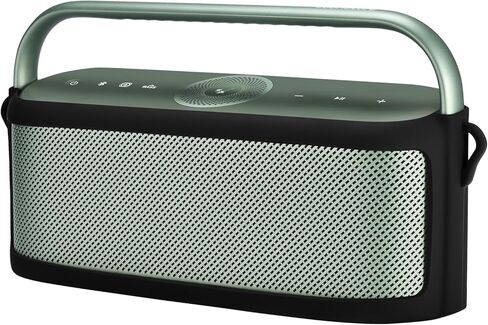 حافظة من السيليكون لمكبر صوت بلوتوث soundcore Motion X600، حافظة مضادة للانزلاق/السقوط/الخدش أثناء السفر في الهواء الطلق مع حزام كتف قابل للتعديل (أسود) in Kuwait