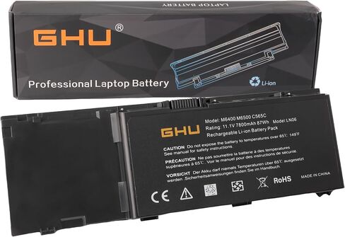 GHU New 87 WH Battery Replacement for PC764 TC030 312-0383 TD175 Compatible with Latitude D620 620 D630 D630C D630N D631 Precision M2300 PP18L RD300 RD301 RC126 MJ456 312-0384 312-0386 in Saudi Arabia