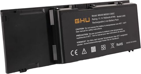 GHU New 87 WH Battery Replacement for PC764 TC030 312-0383 TD175 Compatible with Latitude D620 620 D630 D630C D630N D631 Precision M2300 PP18L RD300 RD301 RC126 MJ456 312-0384 312-0386 in Saudi Arabia