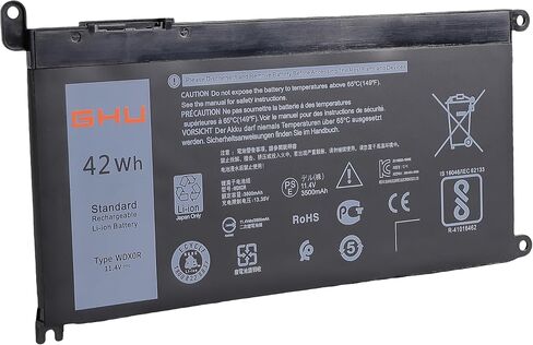 GHU New Battery 40 WH XCMRD MR90Y 14.8V Compatible with Dell Inspiron 14 3421 3437 5421 5437 15 3542 3521 N3531 3541 3543 3421 5421 3521 3721 5521 5537 3537 17 3721 5748 5721 5737 P28F 3440 3540 3570 in Saudi Arabia