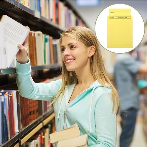 مجموعة جيوب المكتبة وبطاقات المكتبة المكونة من 100 قطعة تتضمن 50 قطعة من الجيوب ذاتية اللصق ومغلف بطاقة ملاحظة لتاريخ الاستحقاق بألوان زاهية و50 قطعة من بطاقات الخروج من المكتبة للمكتب المدرسي وكتب المكتبة العامة in Saudi Arabia