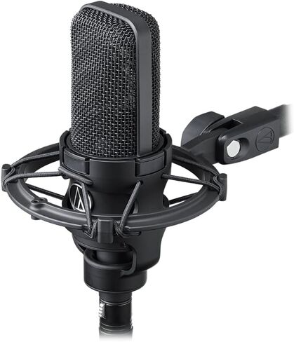 Liquid Audio Audio Technica AT4040 Cardioid Condenser Microphone Bundle w/Pig Hog Mic Cable, AT8449 Shock Mount, Mic Dust Cover, Carrying Case Polishing Cloth in Saudi Arabia