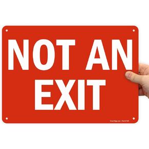 SmartSign "Not An Exit" Sign | 10" x 14" Plastic