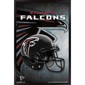 ملصق حائط من Trends International NFL Atlanta Falcons - خوذة 16، مقاس 22.375 بوصة × 34 بوصة، إصدار بإطار أسود