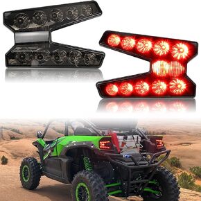 SAUTVS LED Taillights for Teryx KRX 1000 20-24, Smoked Black LED Tail Lights Tail Lamps Set for Kawasaki Teryx KRX KRX 4 1000 2020 2021 2022 2023 2024 Accessories (2PCS, Replace #23024-0005)