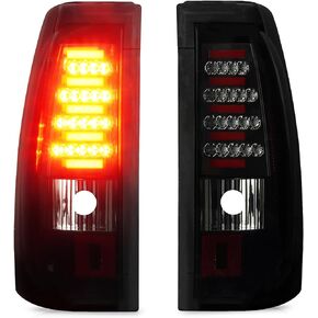 LED Taillight Tail Light + 3rd Third Brake Cargo Lamp for Chevy Silverado 1500 2500 1999-2002, 1500HD 2500HD 2001-2002, GMC Sierra 1500 2500 1999-2003, Sierra 1500HD 2500HD 2001-2003, 19169017