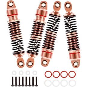 Shock Absorber Upgrades Parts for 1/18 TRX4M RC Car,Alloy RC Shock Absorber,Front Rear Assembled Full Metal Shocks Hops Up,Grey