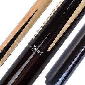 Meucci Pool Cues - عصا حمام سباحة متستر، أسود - عصا حمام سباحة أنيقة من خشب القيقب والأبنوس 19oz مع عمود انحراف منخفض، تصميم وملمس متوازن، عصي حمام سباحة عالية الجودة للبالغين، الهواة أو اللاعبين المحترفين in Kuwait