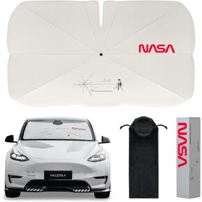 Reinforced Triple-Coated Windshield Sunshade Umbrella of The NASA Voyager-2 Mission Edition Designed for Tesla Model Y Model 3 & Most of SUVs and Sedans