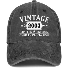 21st Birthday Gifts for Her Him Vintage 2003 Hats Turning 21 Gift Ideas for Men Women Black Hat
