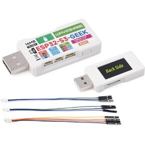 ESP32-S3 Geek Development Board, Based On ESP32-S3R2 Controller Chip, Onboard 1.14inch LCD Screen, USB-A Port, UART, GPIO Header, I2C Port, TF Card Slot, Supports WiFi & Bluetooth LE