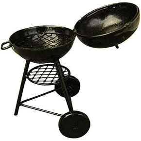 EatingBiting 1:12 Dollhouse Miniature Furniture Room Kitchen Utensils Garden Round BBQ Oven Grill Dollhouse for Kitchen Dollhouse Decor of Livingroom, Bedroom, Diningroom,Study Room, Sewing Room