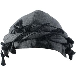Turban for Men Vintage Twist Head Wraps Durag Satin Lined Halo Turban for Men Modal and Satin Tassels
