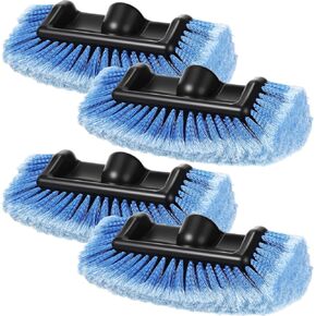 4 Pieces Car Wash Brush Head with Soft Detailing Bristle Flow Thru Car Cleaning Brush Exterior Car Wash Equipment for Auto Truck RV Boat Camper Washing, 10 Inch (Yellow)
