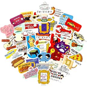 Conquest Journals Friends Friendship Goals Vinyl Sticker Pack, 50 Unique Stickers, Officially Licensed, Waterproof, UV and Scratch Resistant, Great for All Your Gadgets