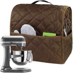 Stand Mixer Dust Proof Cover, Kitchen Mixer Accessories with Pockets and Handle, Fits for Bowl Lift 4.5-Quart and 5-Quart, Waterproof(Purple)