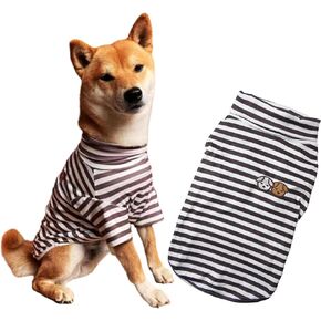 Turtleneck Dog Shirts for Large Dogs,Dog Striped T-Shirt Comfy Stretchy Shirt Dog Sweater Warm Costumes Pet Pullover Clothes for Big Dogs (XXX-Large, Brown Striped)