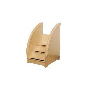 Abilitations AB1003 Secure Step No Slip Stairs (3 Steps) 60" Height, 21" Width, 21" Length, Natural Wood