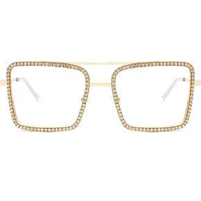 Zeelool Diva Stylish Square Eyeglasses for Women with Non-prescription Clear Lens ZJGM635348
