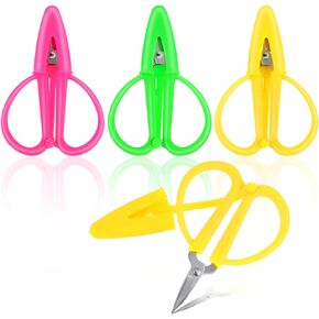 WLLHYF 3Pcs Mini Scissors Set, Mini Scissors Thread Tiny Scissors Colorful Travel Scissors with Protective Cover Embroidery Craft Scissors for Sewing, Crafts, and Yarn 2.48 × 1.69 inches
