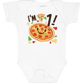 inktastic I'm 1 Pizza Birthday Party Baby Bodysuit