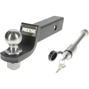 Reese 7096600 Interlock® Trailer Hitch Ball Mount Security Kit,7,500 lbs. Capacity, Fits 2 in. Receiver, 2 in. Drop, Black