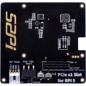 GeeekPi P02 PCIe Slot for Raspberry Pi 5, Pi 5's PCIe to PCIe x1 Slot, Support Network Interface Card