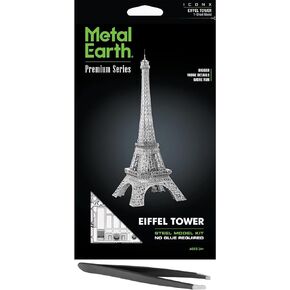 Metal Earth Premium Series Eiffel Tower 3D Metal Model Kit Bundle with Tweezers Fascinations