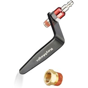 Steel Pneumatic Tool Rafter Hook Hanger, Lightweight, Durable,Reusable Metal Organaizer Adjustable Easy Install Hooks with 1/4" Air Tool Swivel Fitting, for Air Nailer, 1-Piece Brass Fitting