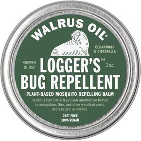 WALRUS OIL - Logger’s Bug Repellent, 2 oz Plant-Based Mosquito Repelling Balm with Cedarwood & Citronella, Deet Free, 100% Vegan, Kid Safe