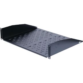 2U Cantilever Server Rack Shelf,14inch Deep,Universal Vented Rack Mount Tray for 19" Network Equipment Rack & Cabinet, Weight Capacity 55lb, Black