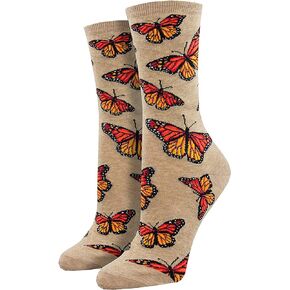 Women's Social Butterfly Crew Socks