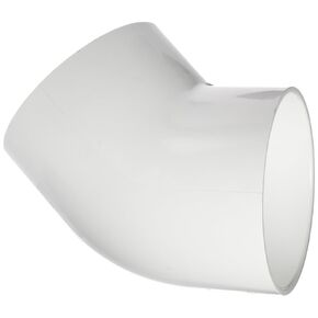 Spears 417 Series PVC Pipe Fitting, 45 Degree Elbow, Schedule 40, 4" Socket