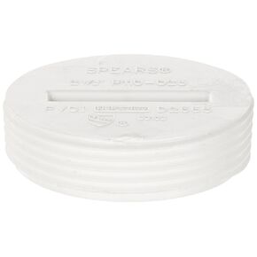 Spears P110 Series PVC DWV Pipe Fitting, Flush Plug, 2-1/2" NPT Male