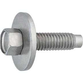Clipsandfasteners Inc Hex Head SEMS Body Bolt Zinc M6-1.0 X 22.5mm