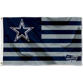 Dallas Cowboys USA American Nation Stripes 3x5 Grommet Flag