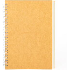 DSTELIN 9 inch x 6 inch, 100GSM, Blank Spiral Notebook, 1-Pack, Soft Cover, Sketch book, 160 Pages / 80 Sheets, (Brown)