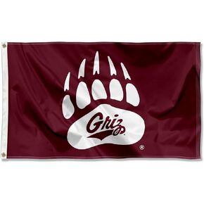 Montana Grizzlies Griz Paw Flag