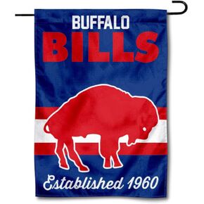 Buffalo Bills Throwback Retro Vintage Double Sided Garden Flag