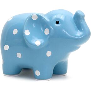 Child to Cherish Ceramic Polka Dot Elephant Piggy Bank for Girls, Pink
