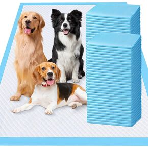 Disposable Puppy Pads with Super Absorbent &Leak-Proof Quick-Dry Design Large 24"X24" Pee Pads for Dogs Deodorant 6-Layer Wee Wee Pads for Dogs and Cat