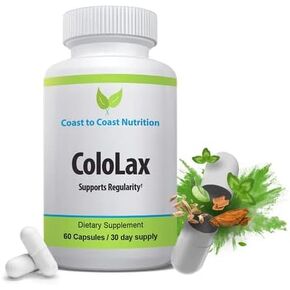 ColoLax Gentle Constipation Relief for Adults - Stool Softener & Colon Cleanse - Support for Regularity, Relief from Gas & Bloating, and Digestive Health - Bowel Movement Supplements - 60 Capsules