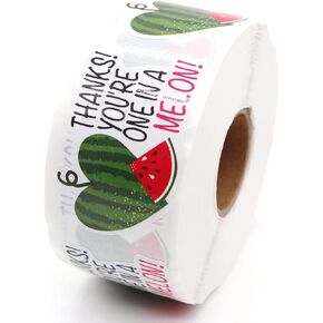 Thanks You're One in a Melon Stickers, Watermelon Thank You Stickers,Watermelon Party Stickers,Watermelon Gift Stickers, Small Business Stickers 500 PCS