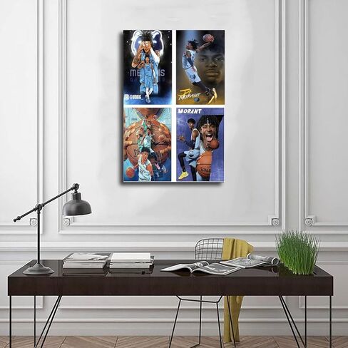 Ja Morant Basketball Player Basketball Poster Canvas Poster Bedroom Decor Sports Landscape Office Room Decor Gift Unframe-style Unframe-style16x24inch(40x60cm) in Saudi Arabia