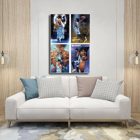 Ja Morant Basketball Player Basketball Poster Canvas Poster Bedroom Decor Sports Landscape Office Room Decor Gift Unframe-style Unframe-style16x24inch(40x60cm) in Saudi Arabia