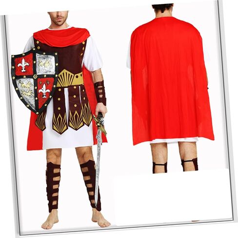BESTOYARD Gladiator Costume Men Historical Role Play Costume Kits For Men Ancient Soldier Warrior Clothes Men Roman Outfit Men Warrior Costume Kids Suits Man Suit Men Suit Boy Child Props in Saudi Arabia